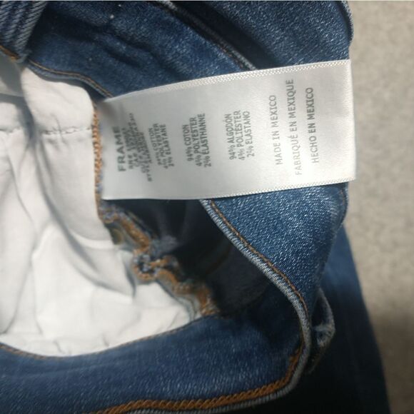 FRAME Le High Skinny Jeans Women's 27 Medium Wash Blue Stretch Denim High Rise - Picture 8 of 11